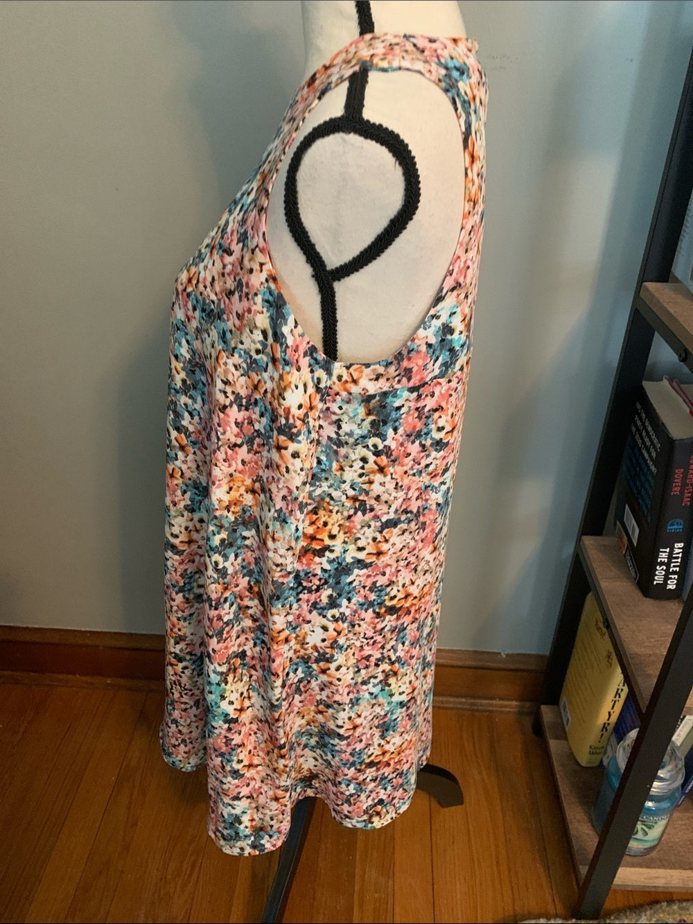 Beacon Multicolor Floral Shift Dress - Pink, Blue, Orange - Picture 5 of 8
